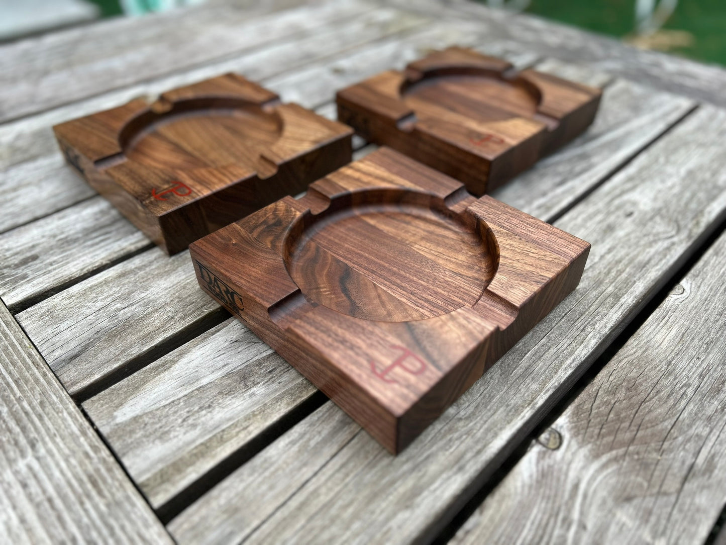 Black Walnut Cigar Ash Tray 7.5"x7.5"