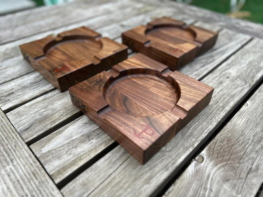 Black Walnut Cigar Ash Tray 7.5"x7.5"